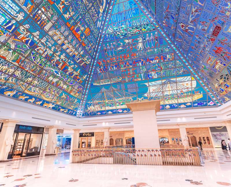 Glass pyramid in Wafi Mall (Dubai)